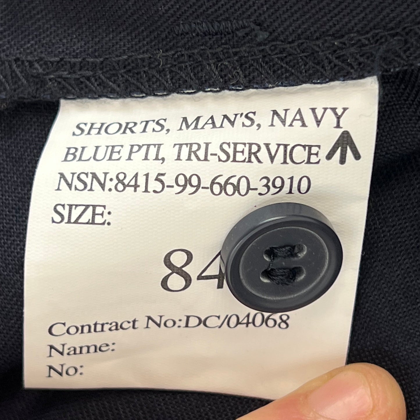 British Army / Tri-Services Navy Blue PTI Shorts - W33