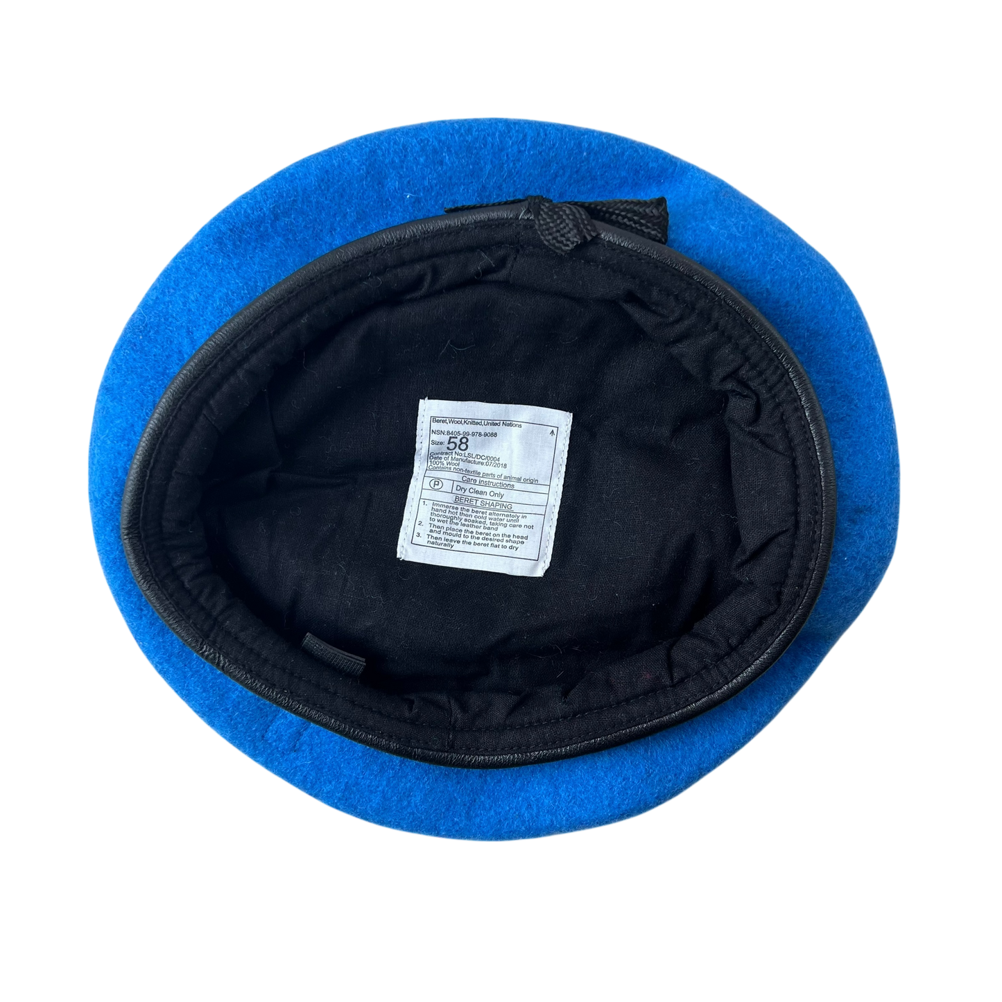 British Army Beret UN Blue - Medium 58cm