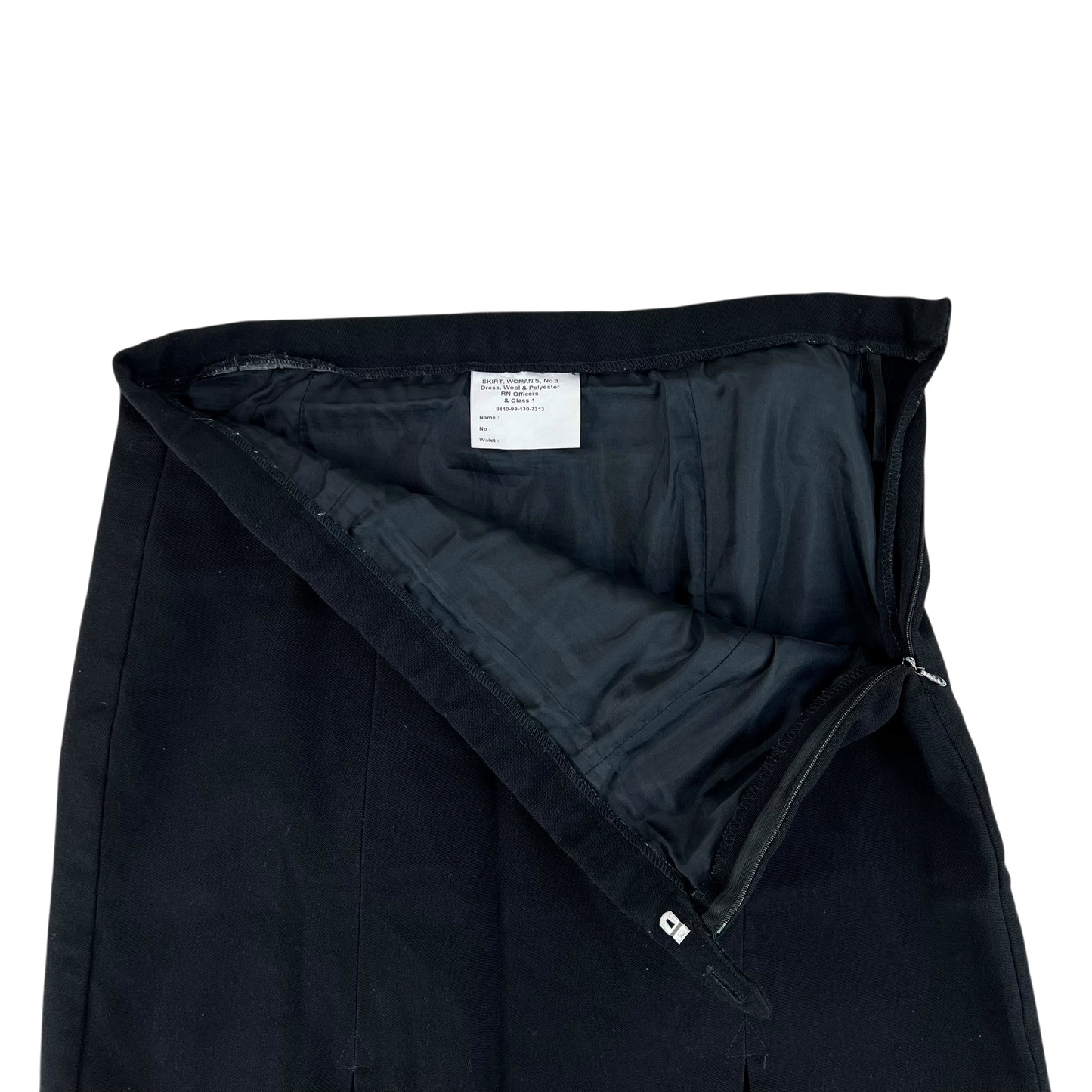 British Royal Navy Women's Officer's No. 3 & Officer's Class 1 Dress Black Skirt - W34
