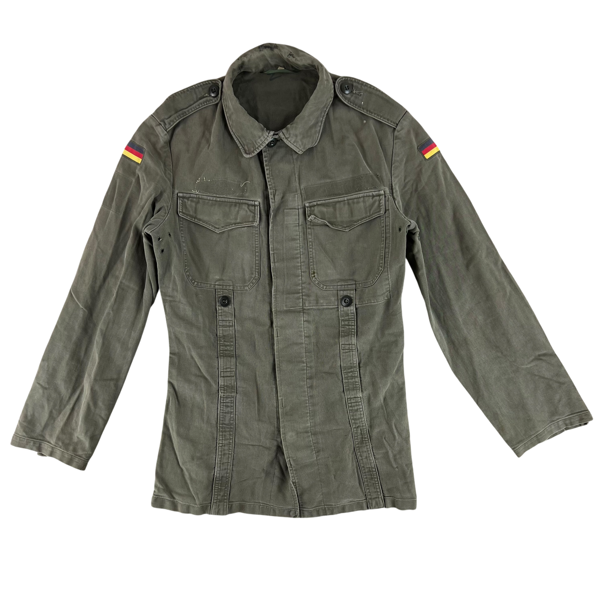 West German Army Moleskin Field Grey Long Sleeve Field Shirt - Medium