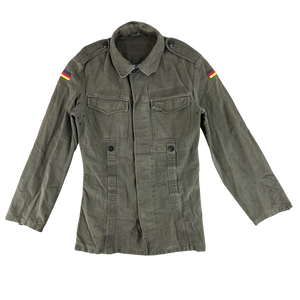 West German Army Moleskin Field Grey Long Sleeve Field Shirt - Medium
