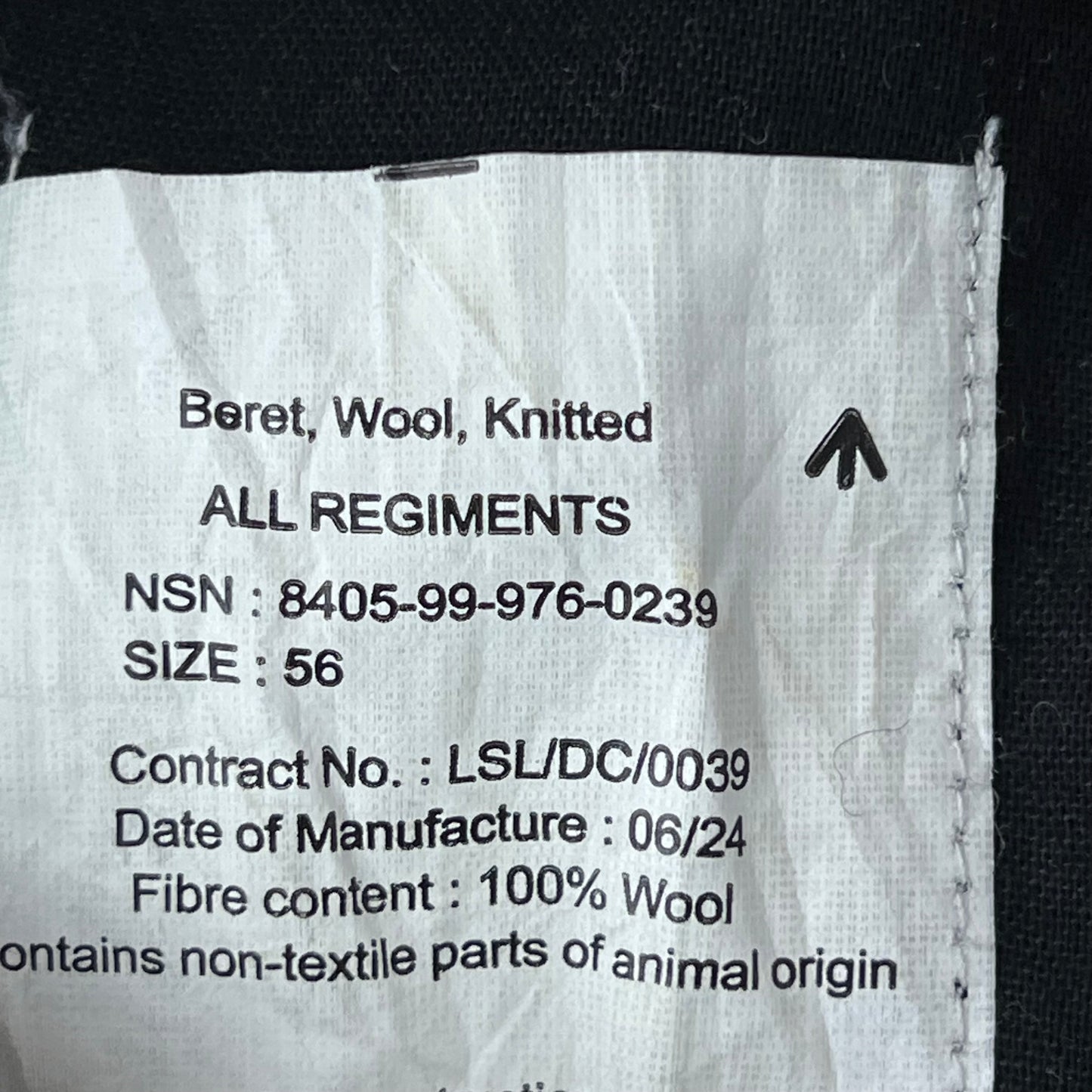 British Army Navy Beret w/ Patch - Small 56cm