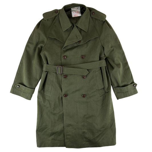 Spanish Army 80s Green Trenchcoat - Large