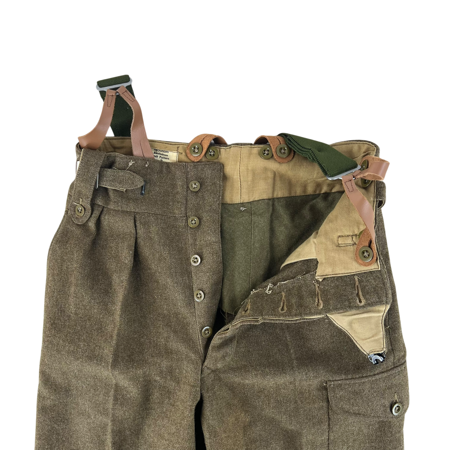 British Army 60s 1949 Pattern Khaki Battledress Trousers - W30 L29