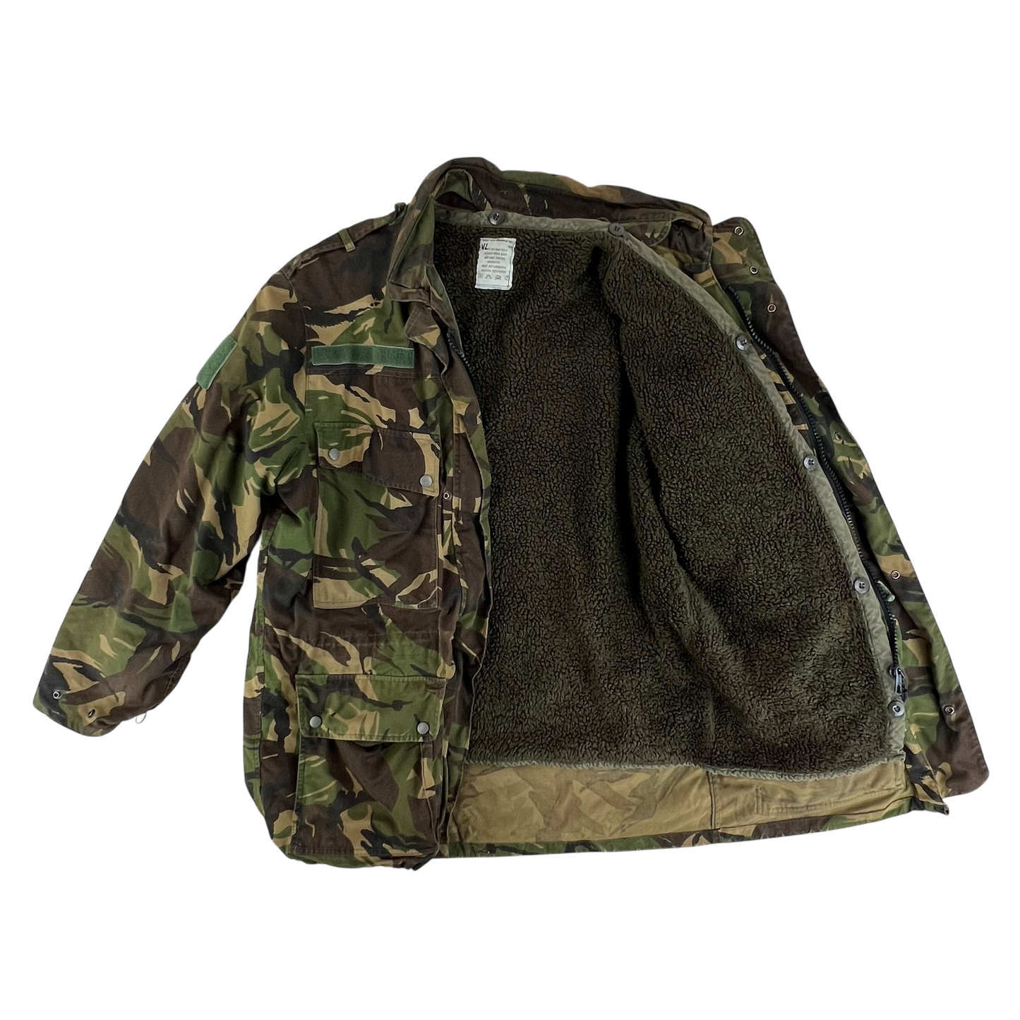 Dutch Army M93 DPM Woodland Camouflage Combat Jacket w/ Liner - Large
