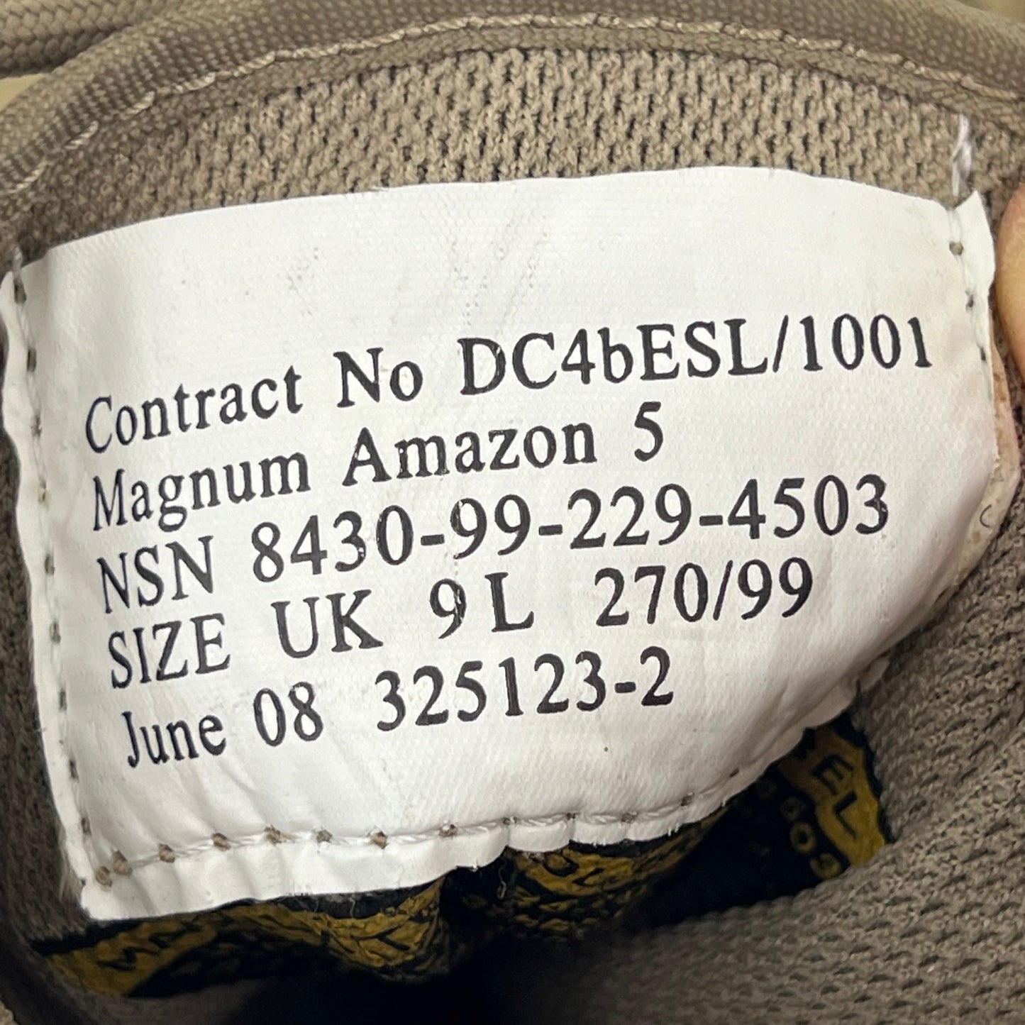 British Army Magnum Amazon 5 Desert Combat Boots - Size 9L