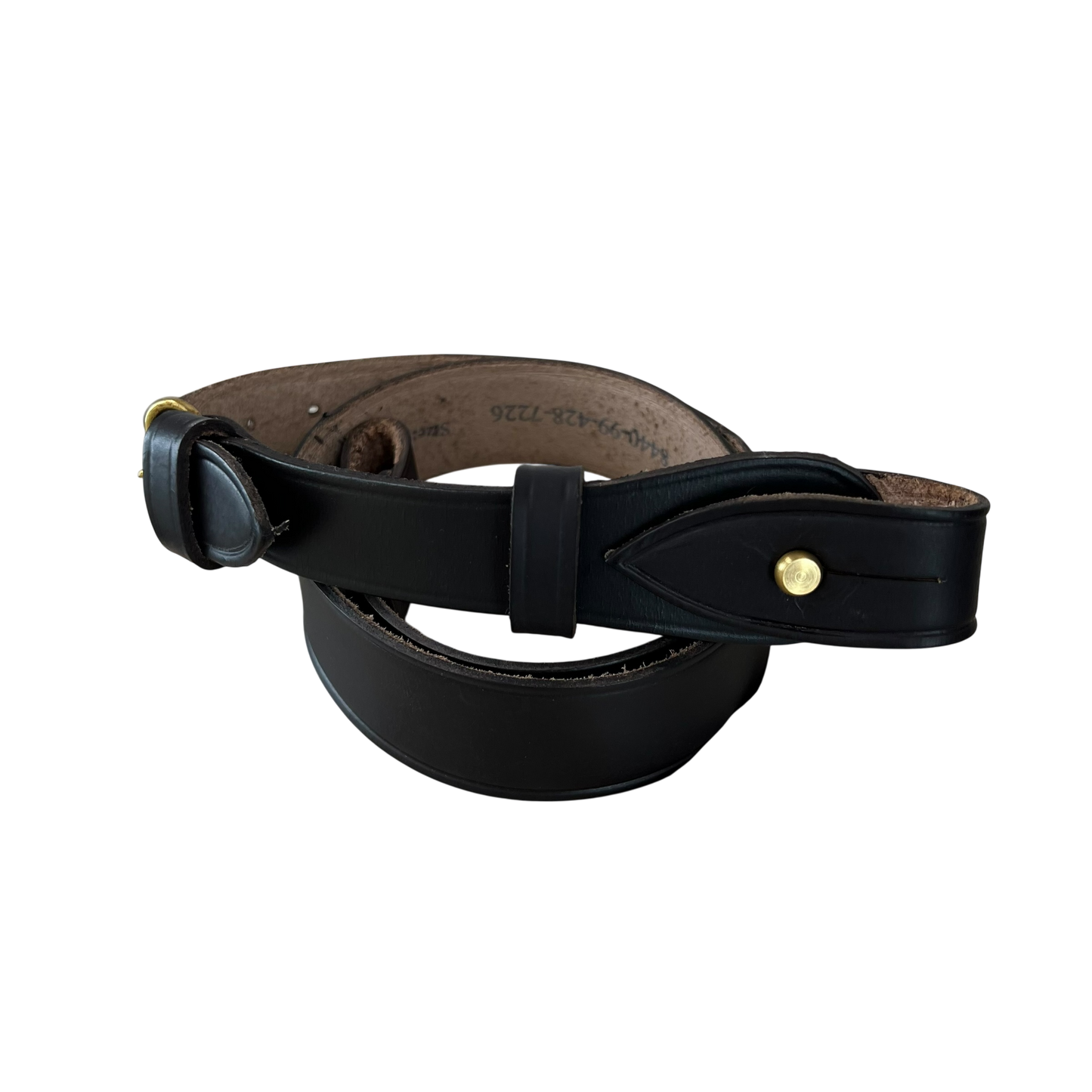 British Army Black Leather Sam Browne Belt Shoulder Strap - L36