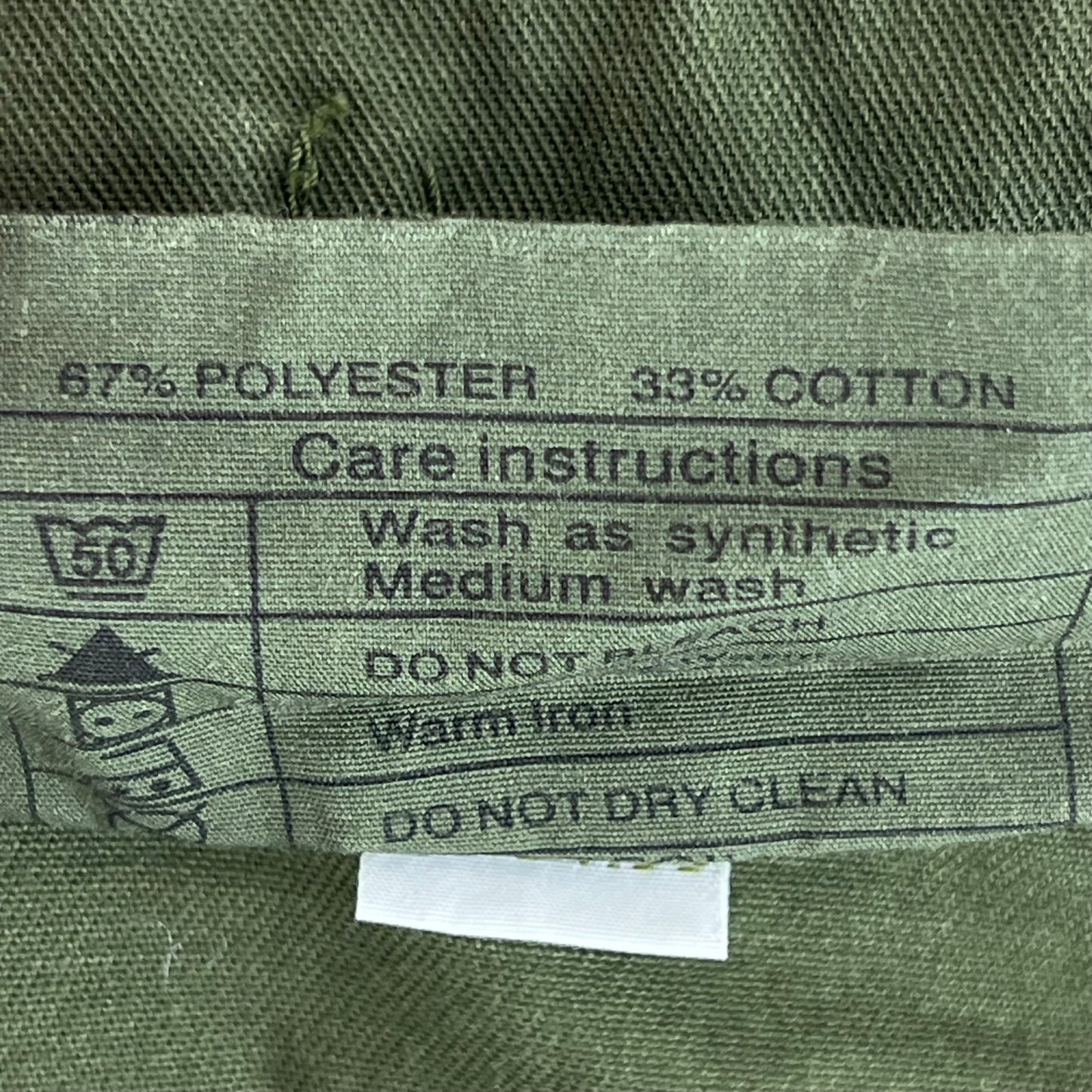 British Army Olive Green Fatigue Work Trousers - W35 L30.5
