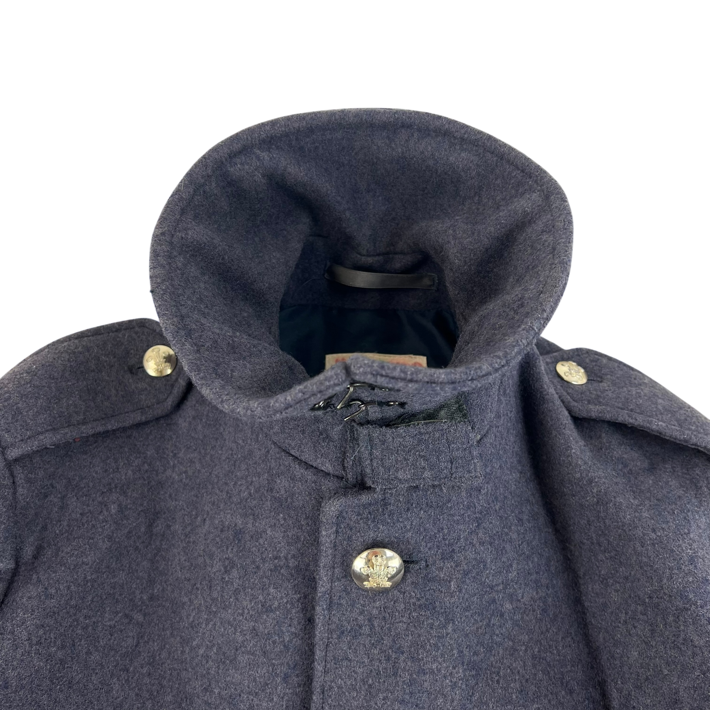 British Army 80s Footguards Wool Greatcoat - Royal Regiment of Wales - Medium 182/92