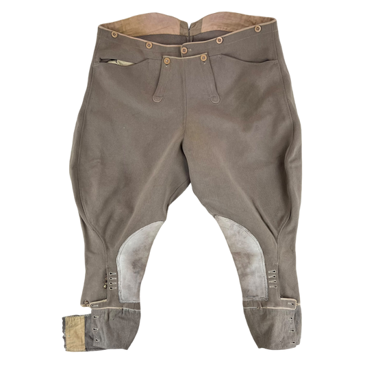 British Army WW1 1910s Pattern Khaki Cavalry Riding Trousers Jodhpurs - W43