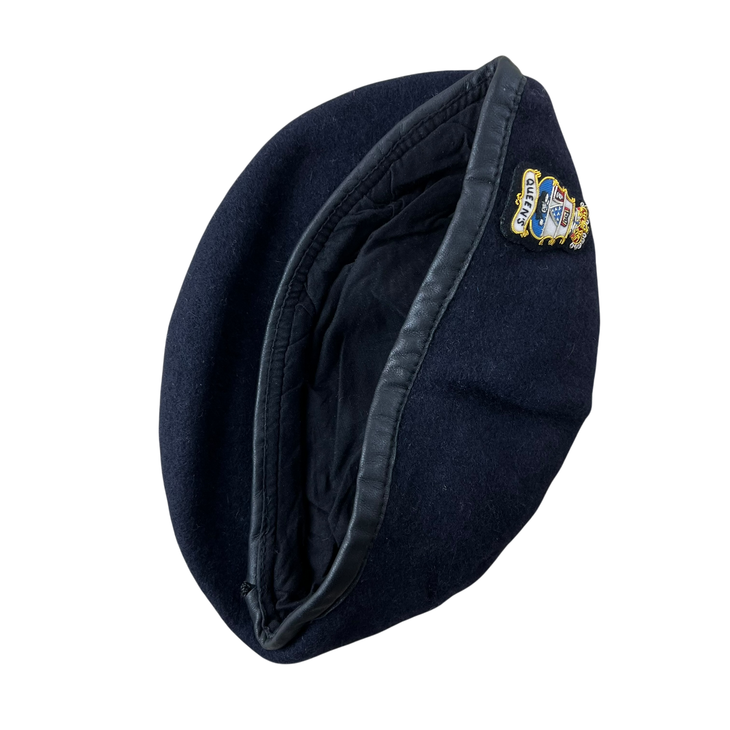 British Army Beret w/ Badge - Queen's Officer's Training Corps - Large