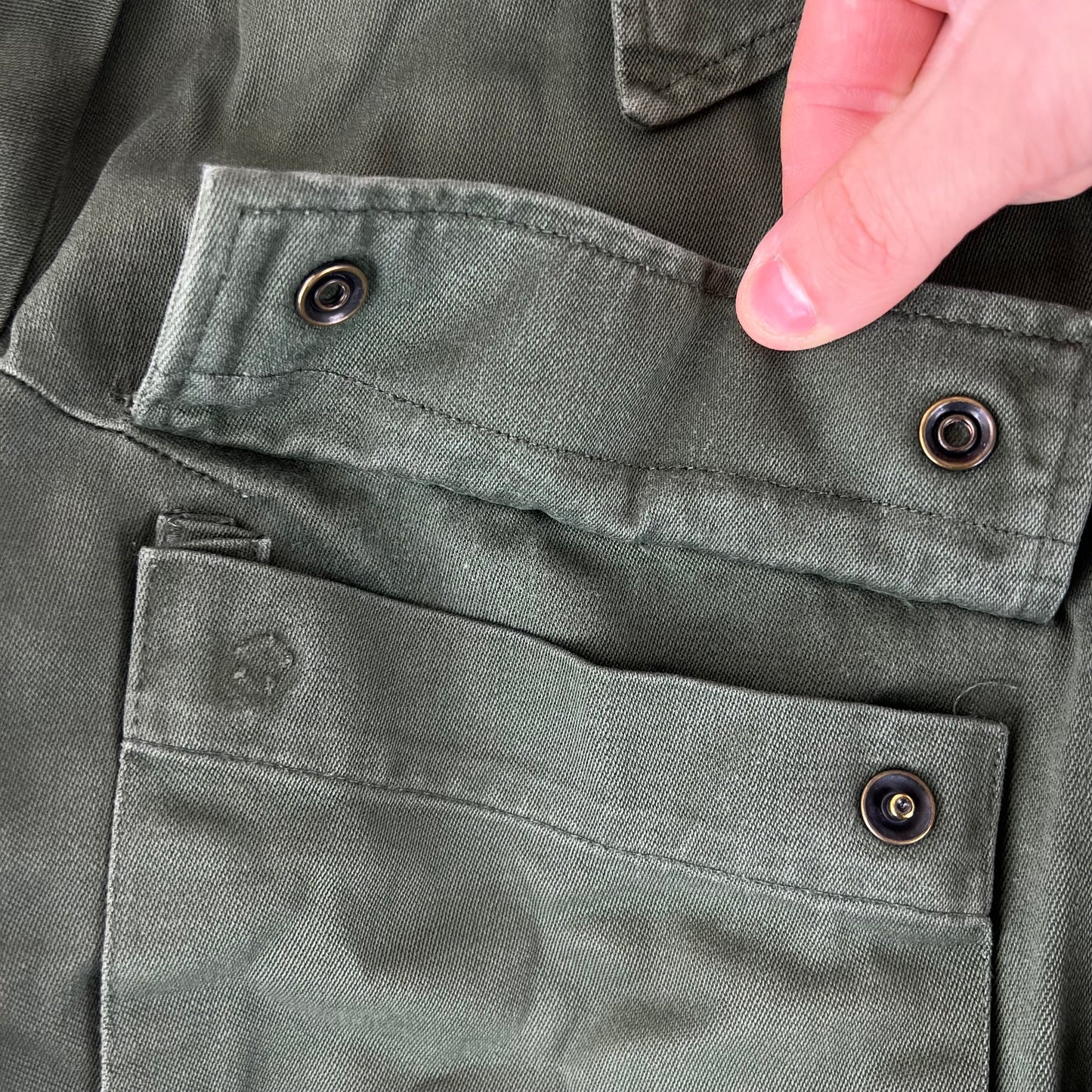 Dutch Army 70s Field Shirt Jacket Green Long Sleeve - Medium