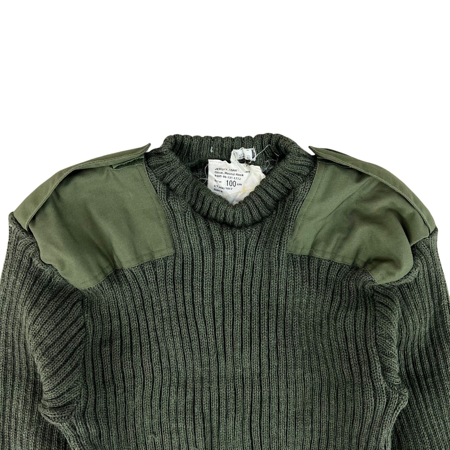 British Army Olive Green Pullover Jumper - Medium 100cm