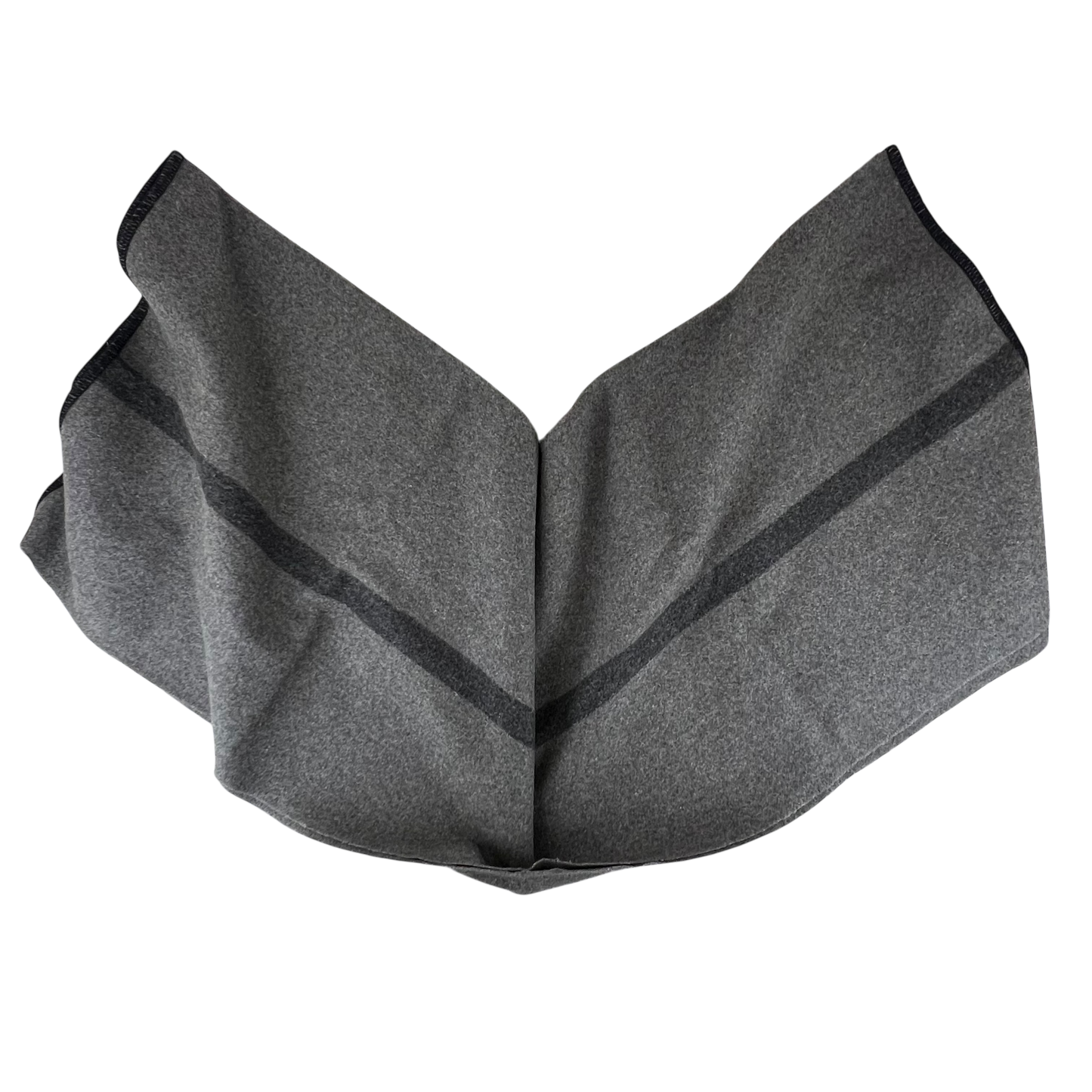 Romanian Army Grey Wool Blanket 73 x 58"