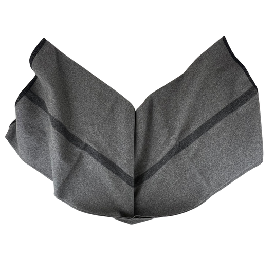 Romanian Army Grey Wool Blanket 73 x 58"
