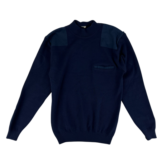 Dutch Navy Blue Turtleneck Pullover Jumper - Medium
