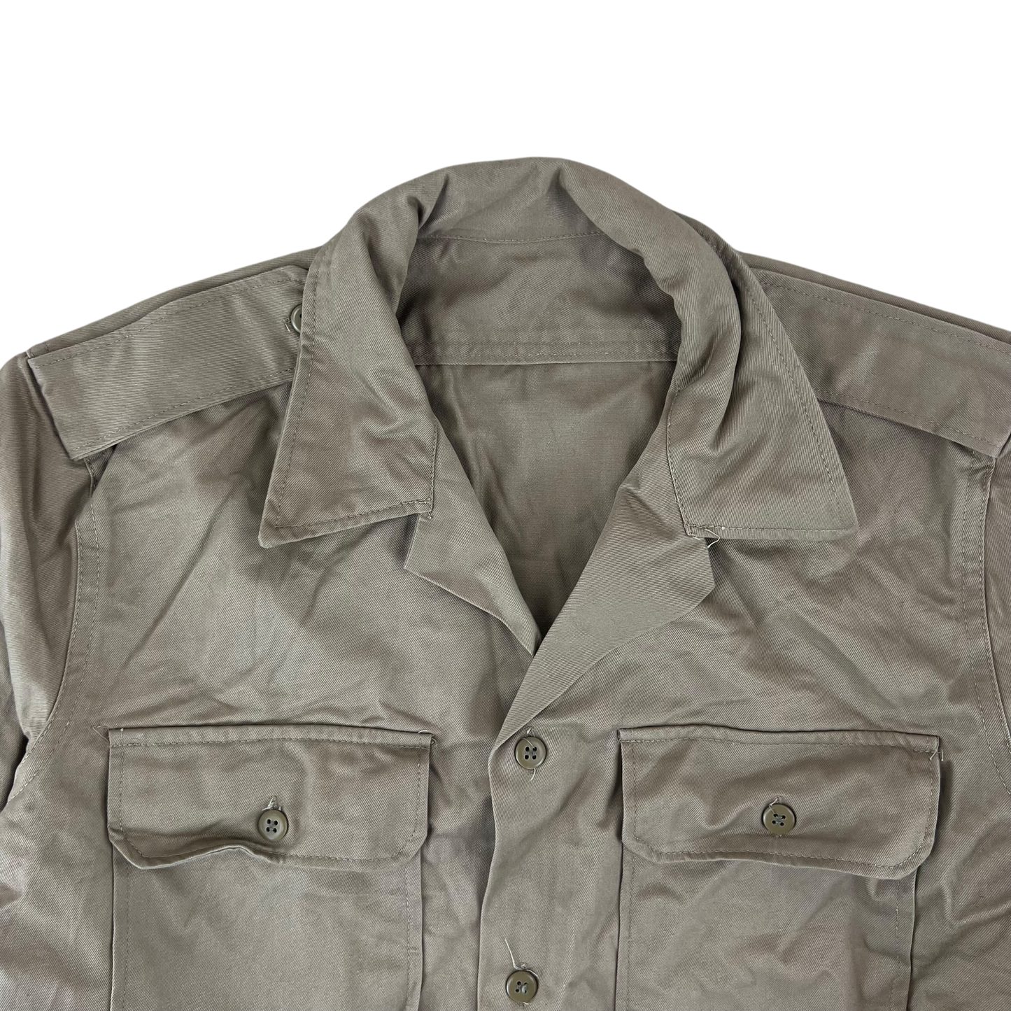 Greek Army M65 Khaki Shirt Long Sleeve - Large
