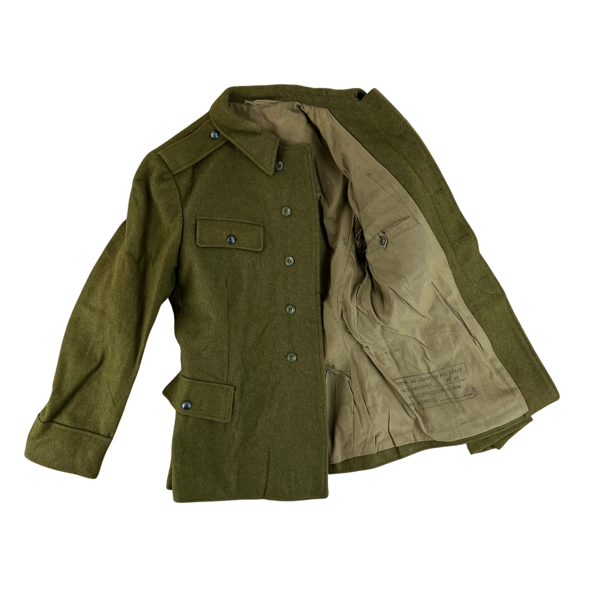 Romanian People's Army Khaki Field Jacket - Small