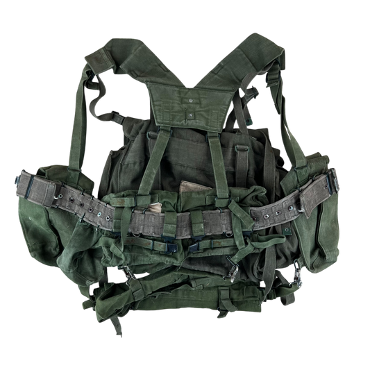 British Army 58 Pattern Webbing Yoke & Pouch Set - Medium