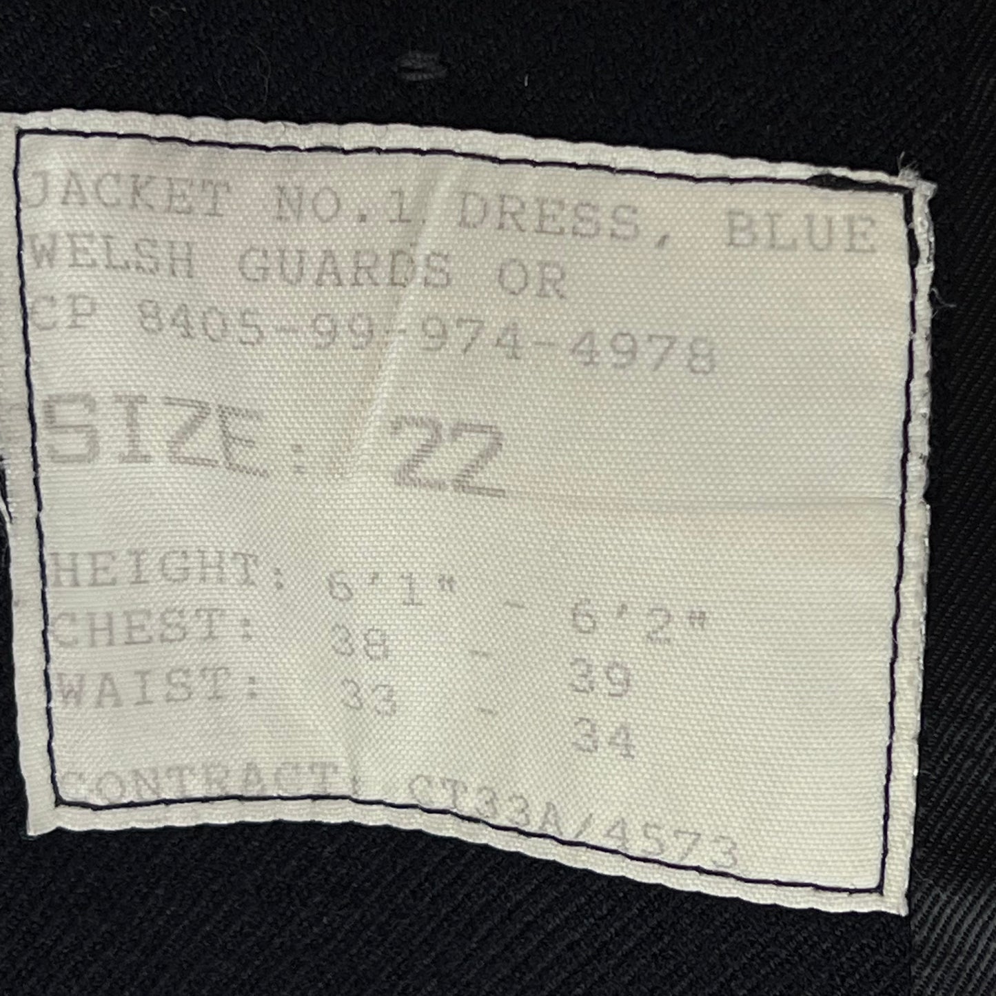 British Army No. 1 Dress Jacket w/ Belt - Welsh Guards - Medium