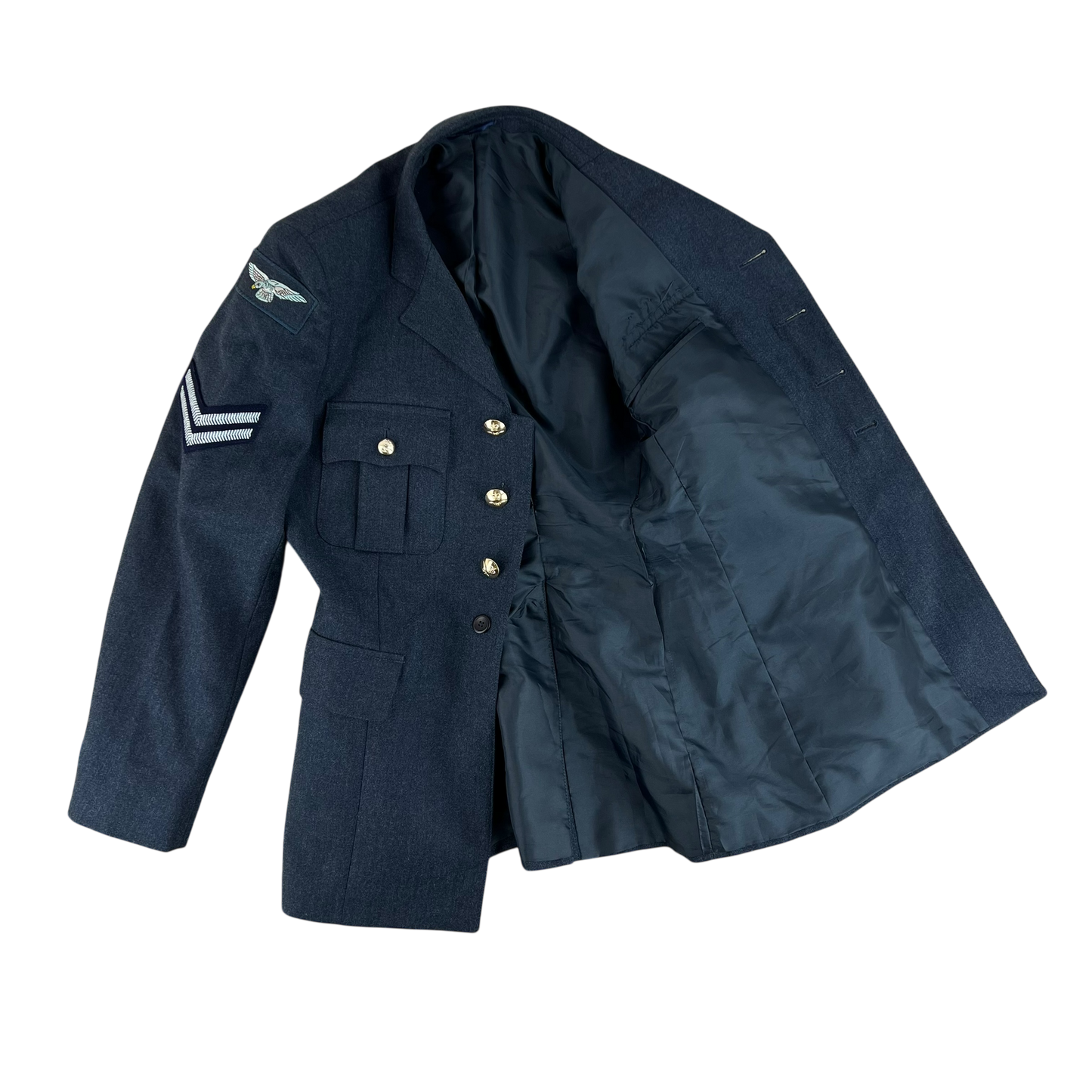 British Royal Air Force No. 1 Dress Jacket w/ Belt - Medium 92R