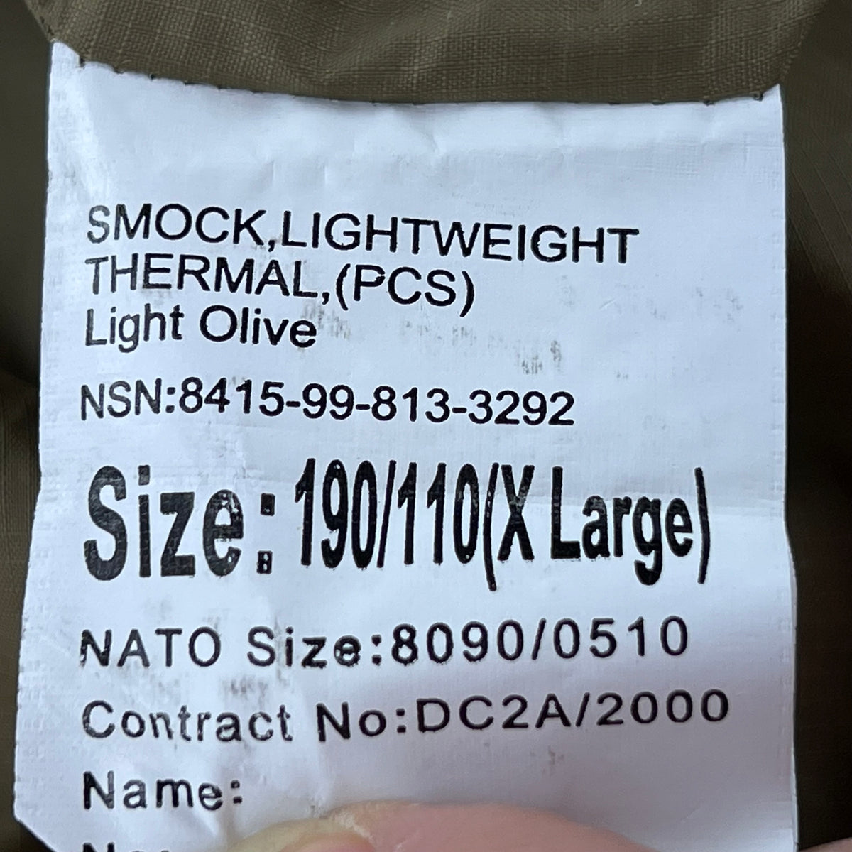 British Army Thermal Buffalo Pullover Smock - X Large