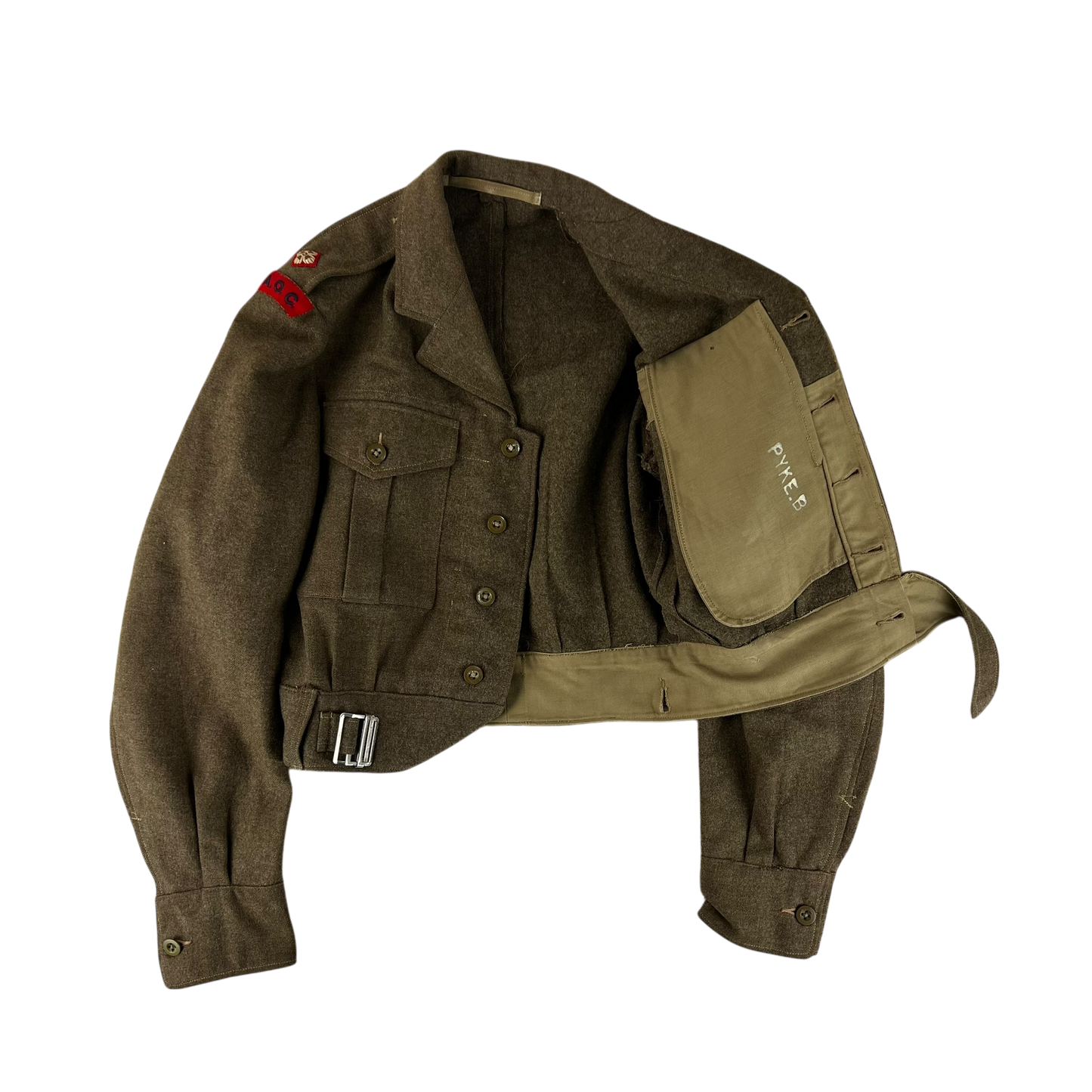 British Army 50s Khaki Ike 1949 Pattern Battle Dress Jacket - RAOC - Medium