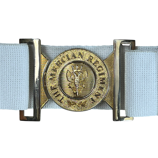 British Army White Dress Belt - Mercian Regiment -