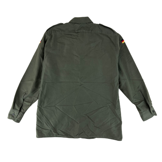 German Army Olive Green Long Sleeve Field Shirt - Large GrNr4