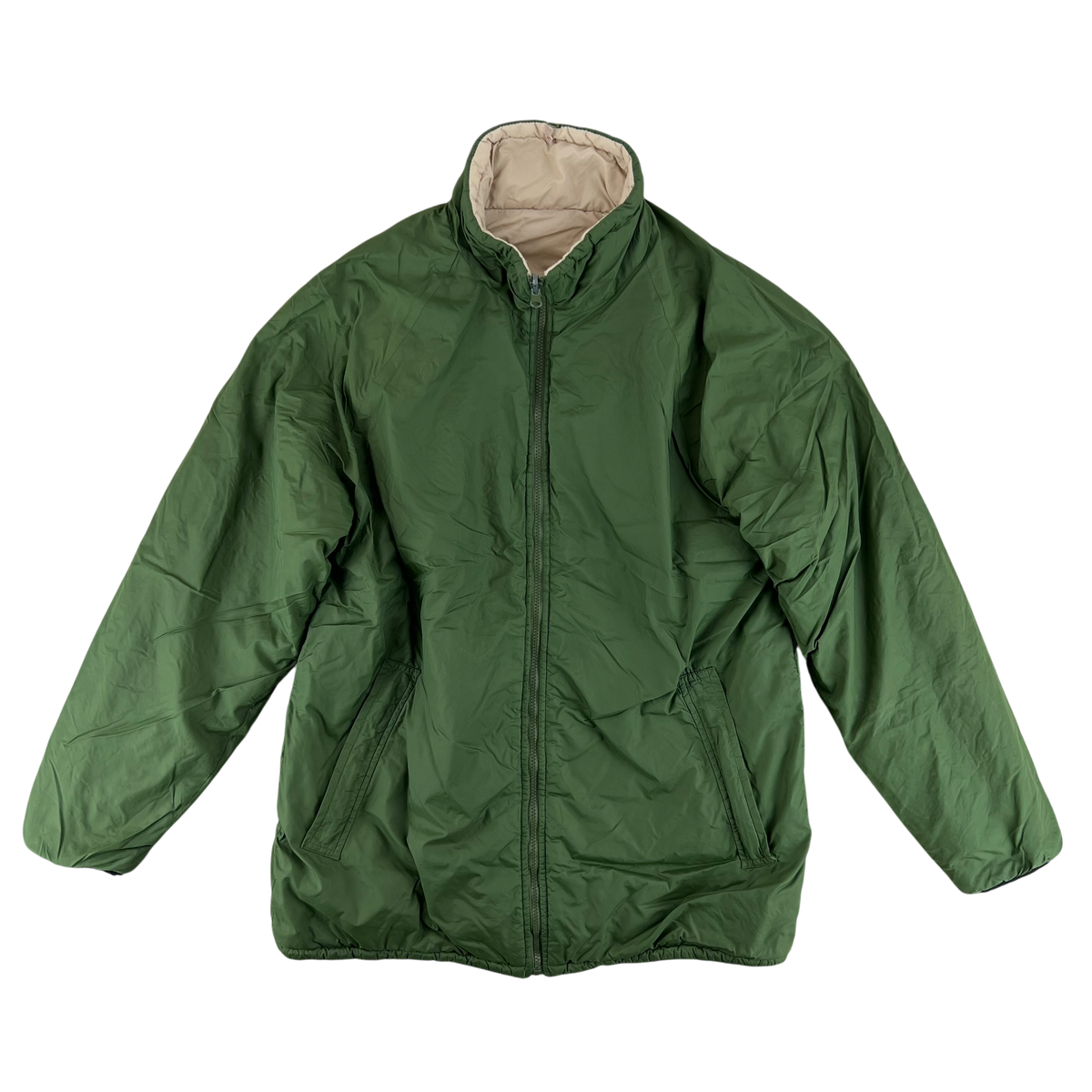British Army Reversible Thermal Olive Green / Tan Quilted Jacket - Medium