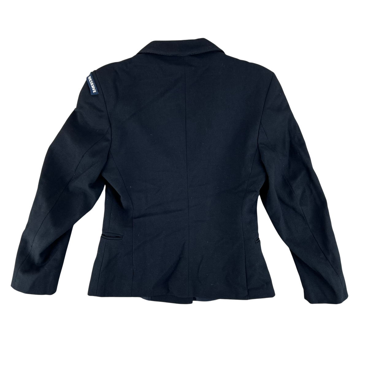 British Royal Navy Women's WRNS Diagonal Serge Black Blazer - Small