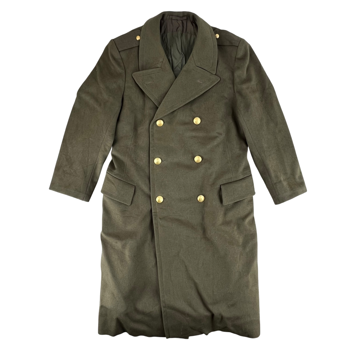 Italian Army 70s Khaki Greatcoat - Medium