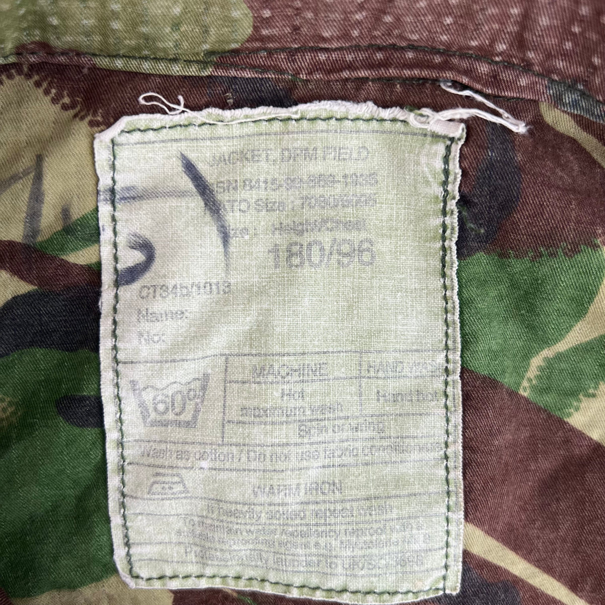 British Army S95 DPM Woodland Camo Field Jacket - Medium 180/96