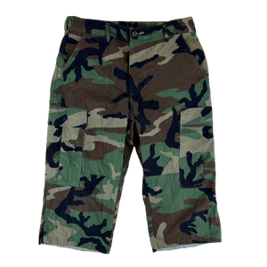 US Army Vintage M81 Woodland Camo Field Made Shorts - W32