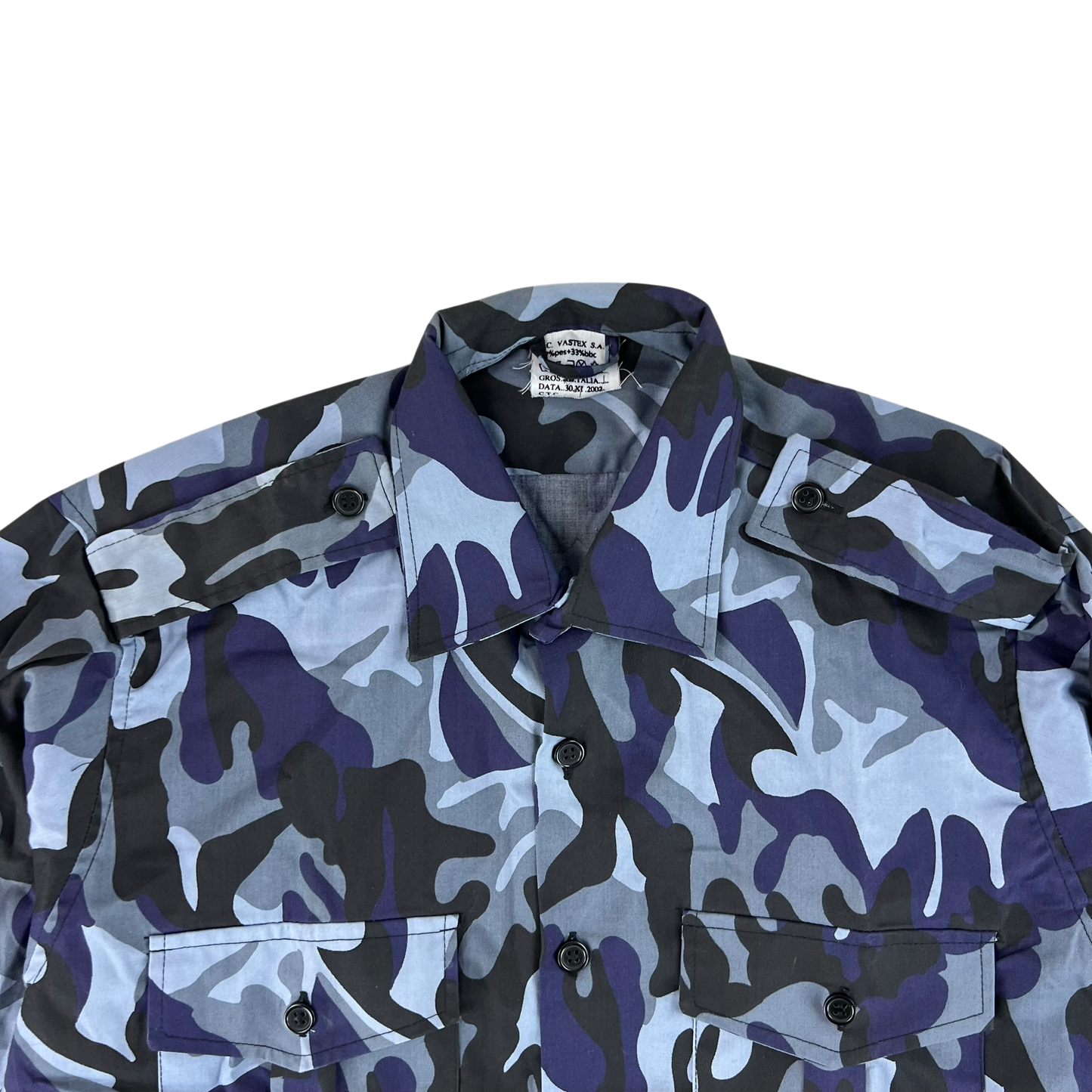 Romanian Army / Police M1990 Blue Leaf Camouflage Long Sleeve Shirt - Large