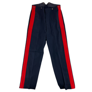 British Army Footguards Officers' Black Red Stripe Trousers - W34 L29.5