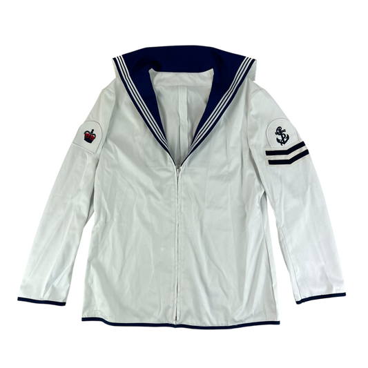 British Royal Navy Class II White Jumper Sailor's Top - Large 182/112
