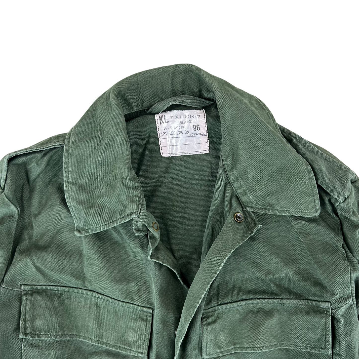 Dutch Army 70s Field Shirt Jacket Green Long Sleeve - Medium