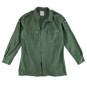 Dutch Army 80s Field Shirt Green Long Sleeve - Large
