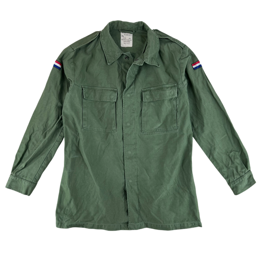 Dutch Army 80s Field Shirt Green Long Sleeve - Large