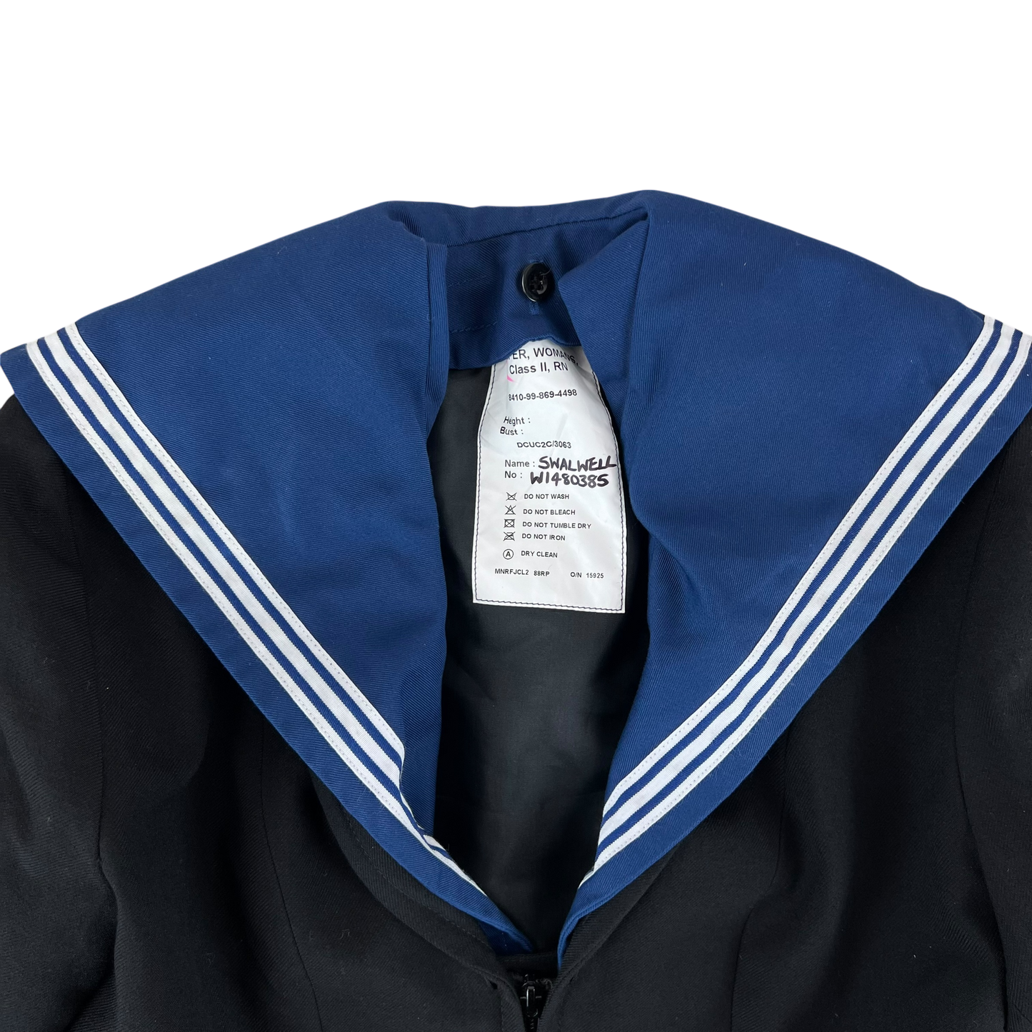 British Royal Navy Women's Class II Jumper Sailor's Top - Small 88RP