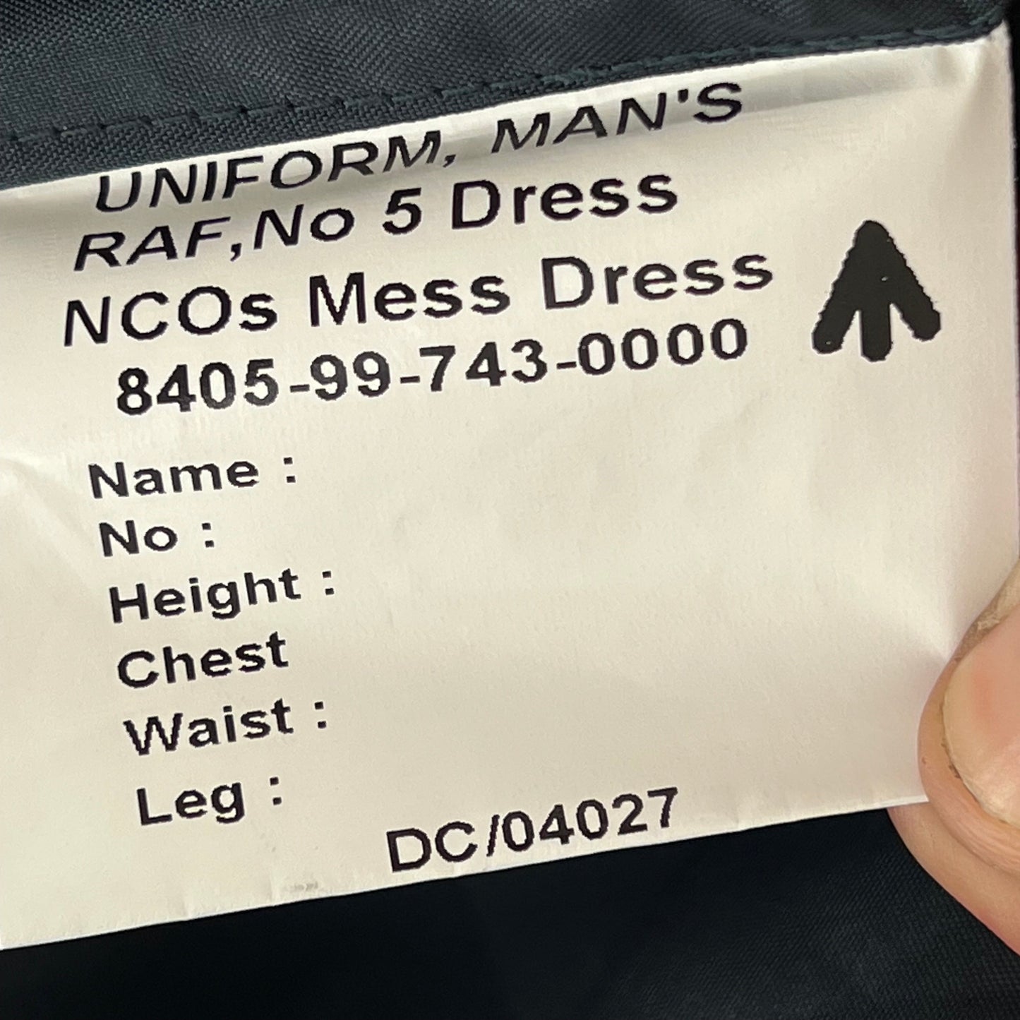 British RAF No. 5 NCO Mess Dress Jacket - Medium 100L