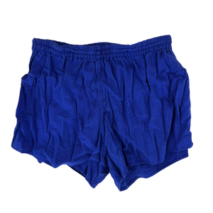 West German Army Cotton PTI Blue Swim Shorts - XX Small