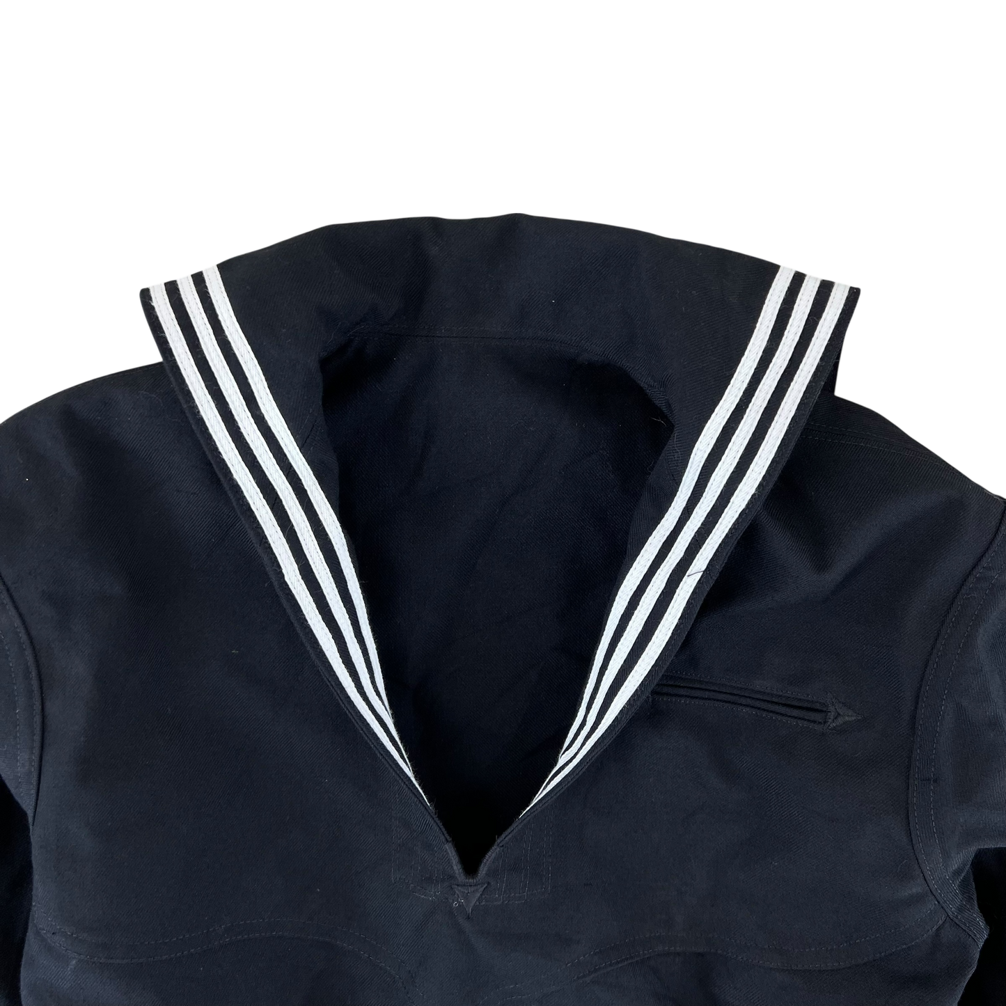 US Navy Sailor's Black Blue Crackerjack Jumper Top - Medium 38R