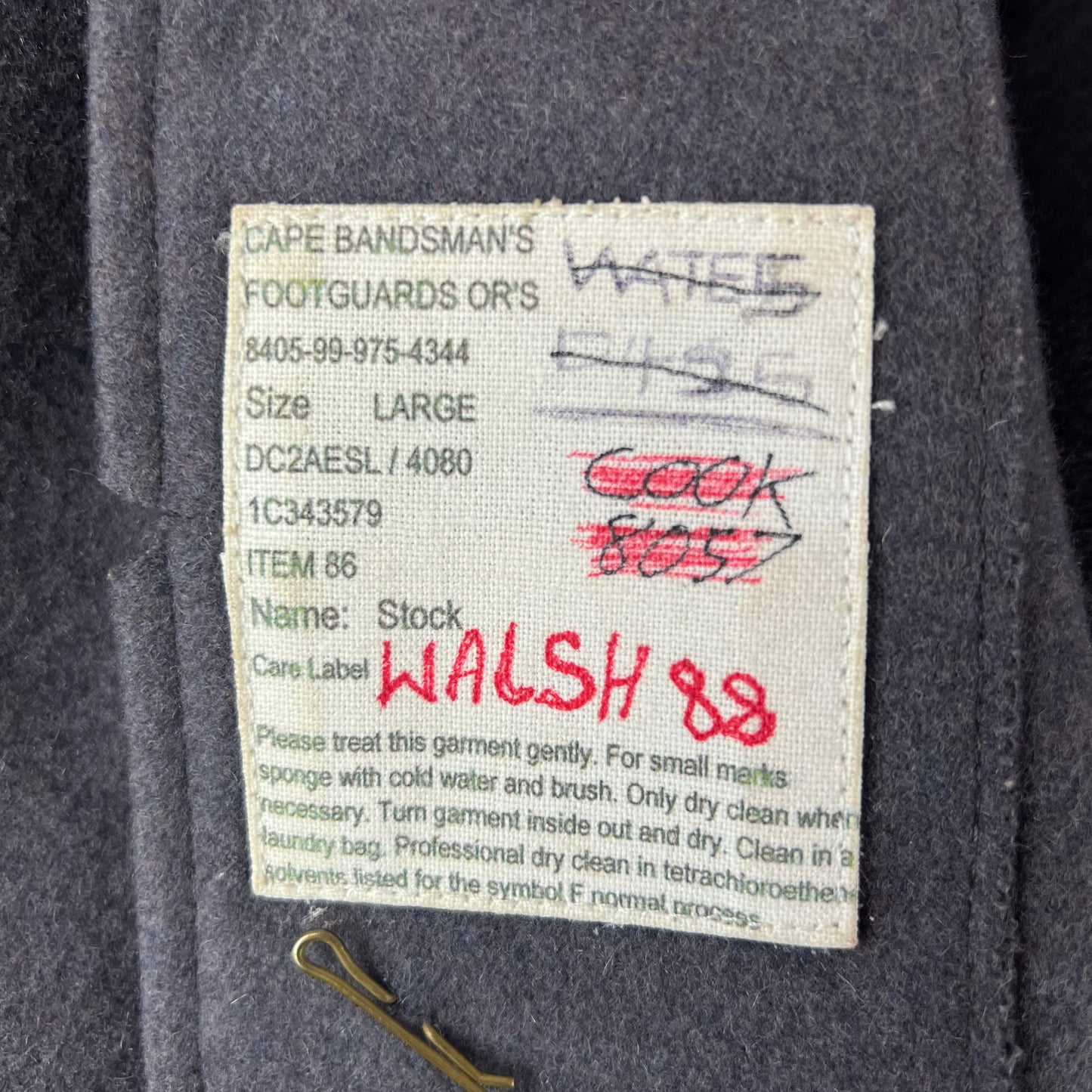 British Army Irish Guard's Footguards' Rain Cloak - Large