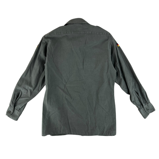 German Army Olive Green Long Sleeve Field Shirt - Medium