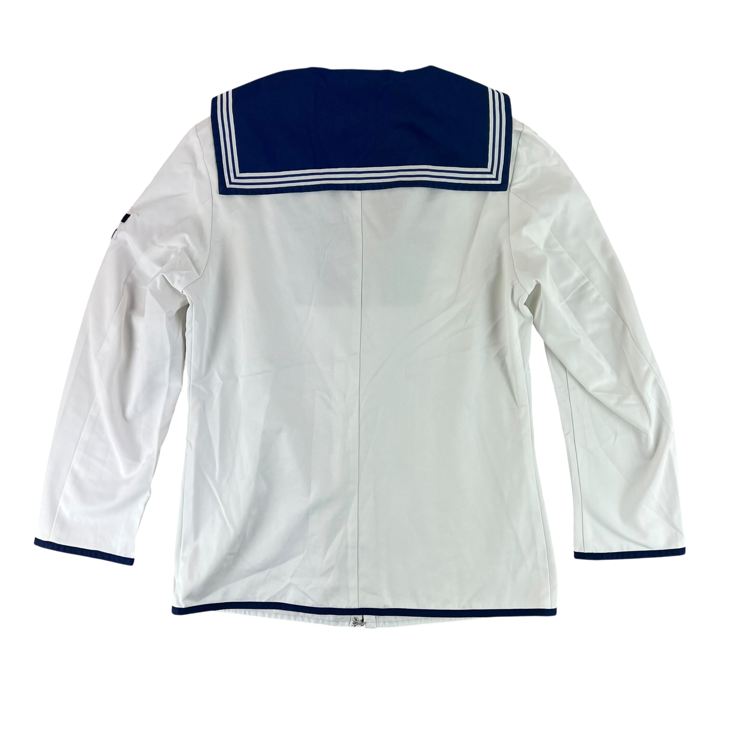 British Royal Navy Class II White Jumper Sailor's Top - Large