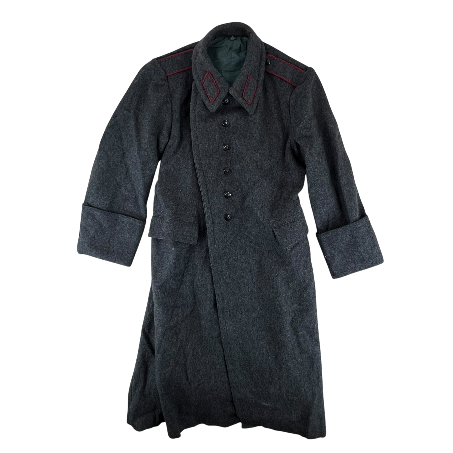 Bulgarian People's Army 80s Grey Wool Greatcoat - Medium