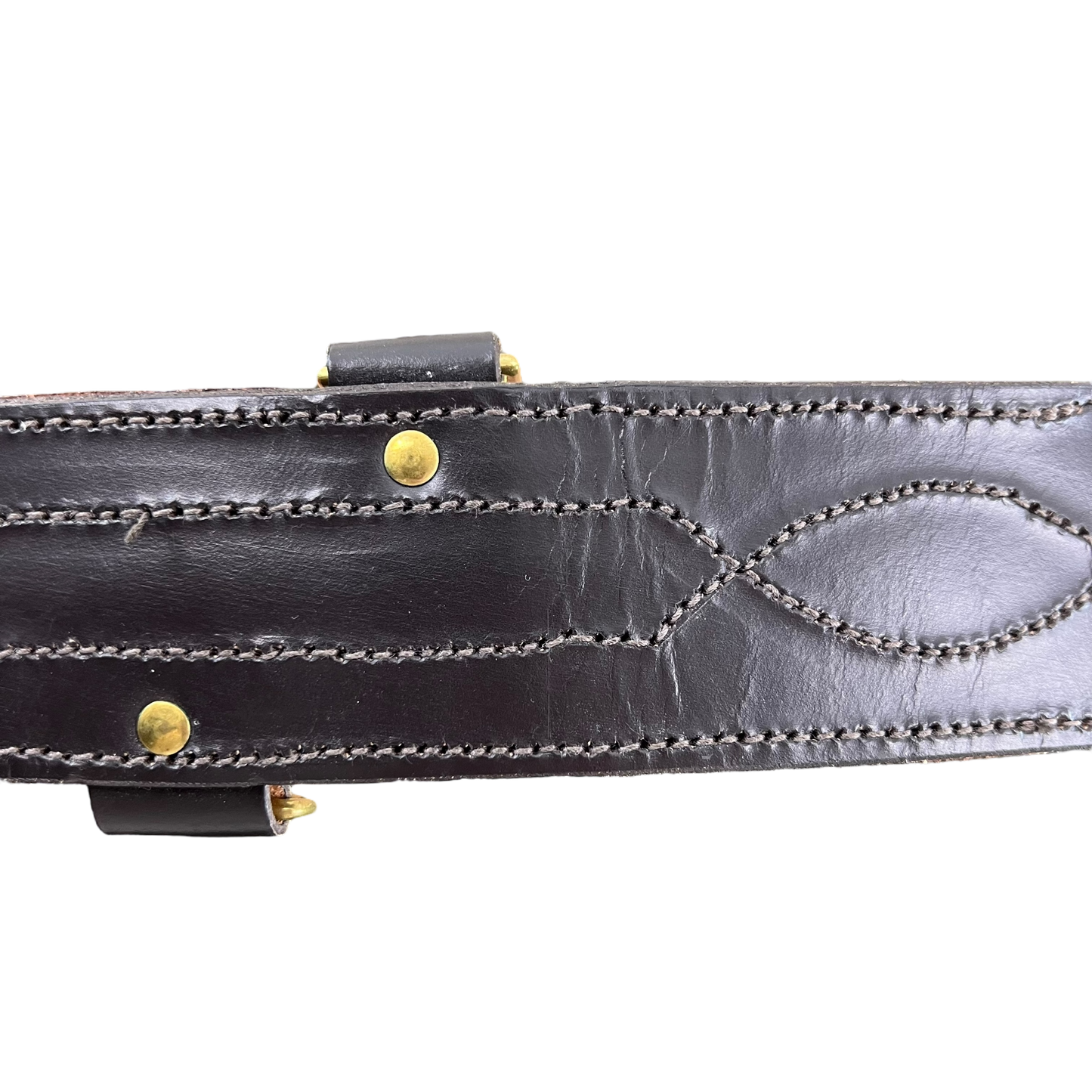 British Army Dark Brown Leather Belt - X Large Size 5