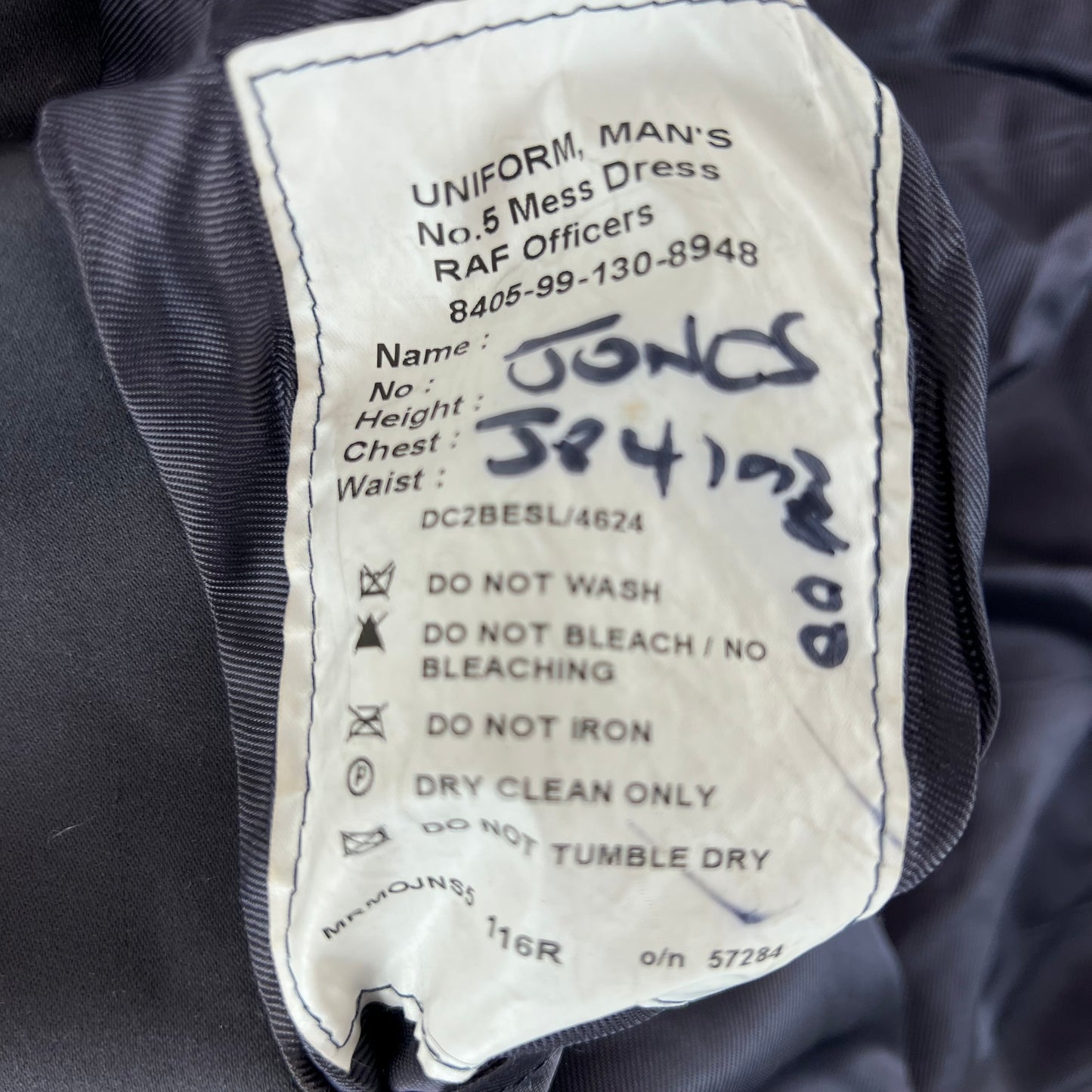 British RAF No. 5 Mess Dress Jacket - Large 116R